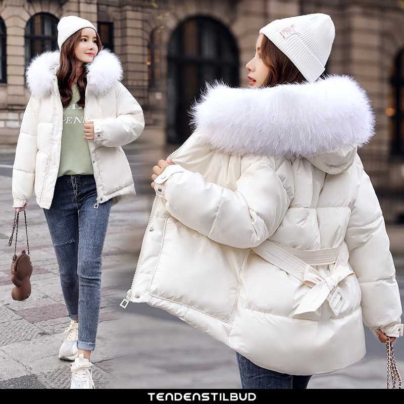 Under ~ Uafhængighed kvælende Bomuld jakke bomuldsjakke vinterjakke dame varm langærmet skinny vinter  korte hvid - tendenstilbud.com