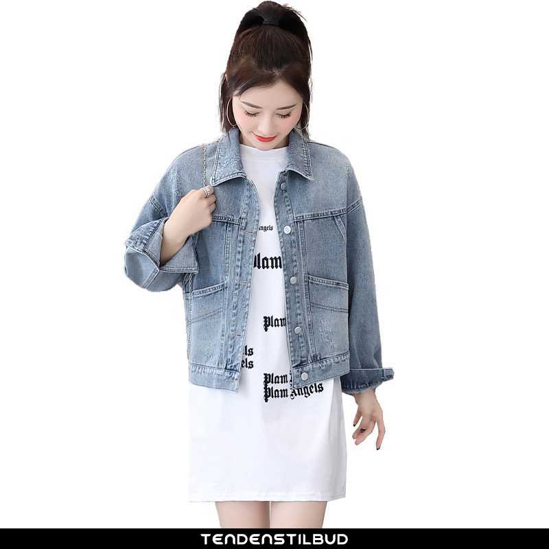 Frakke Dame Denim Casual Personlighed