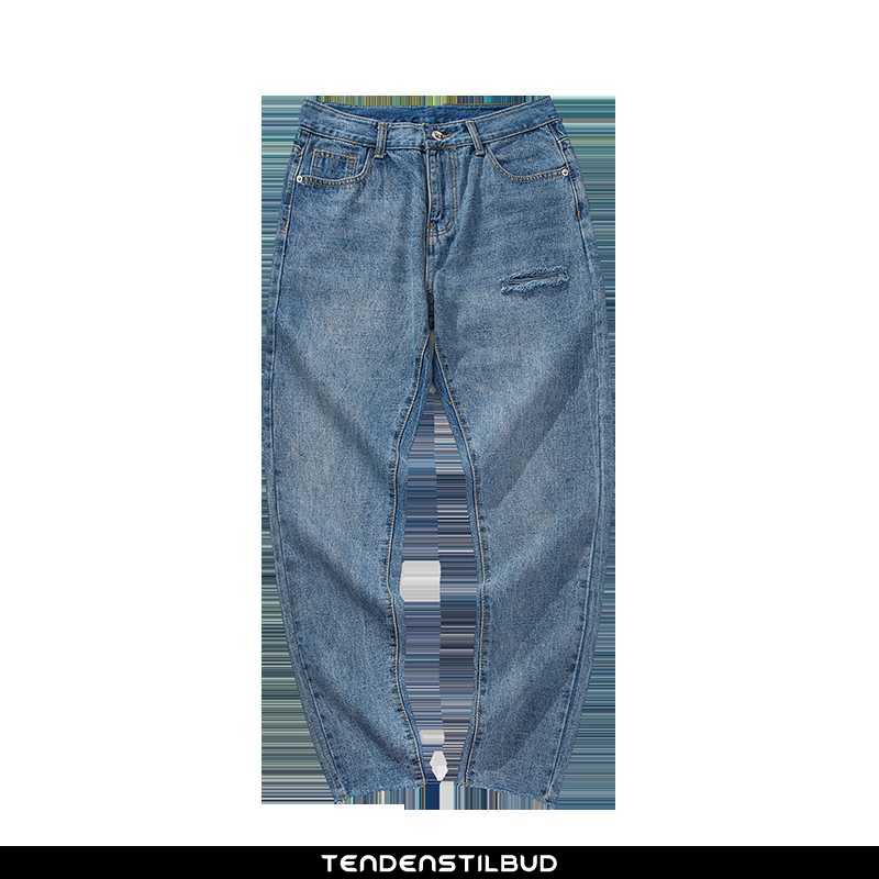 Jeans Herre Bukser Denim Broderi Ny