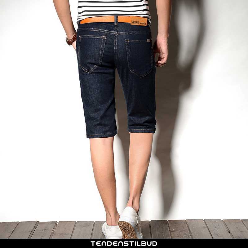 Jeans Herre Casual Bukser Denim Sommer Sort