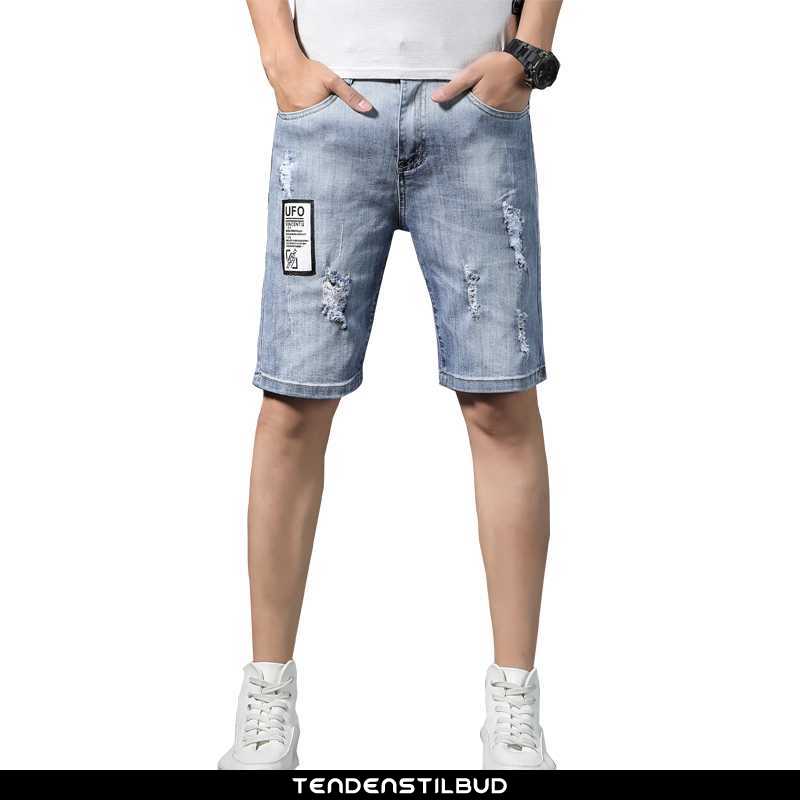 Jeans Herre Shorts Denim Trend Lommer