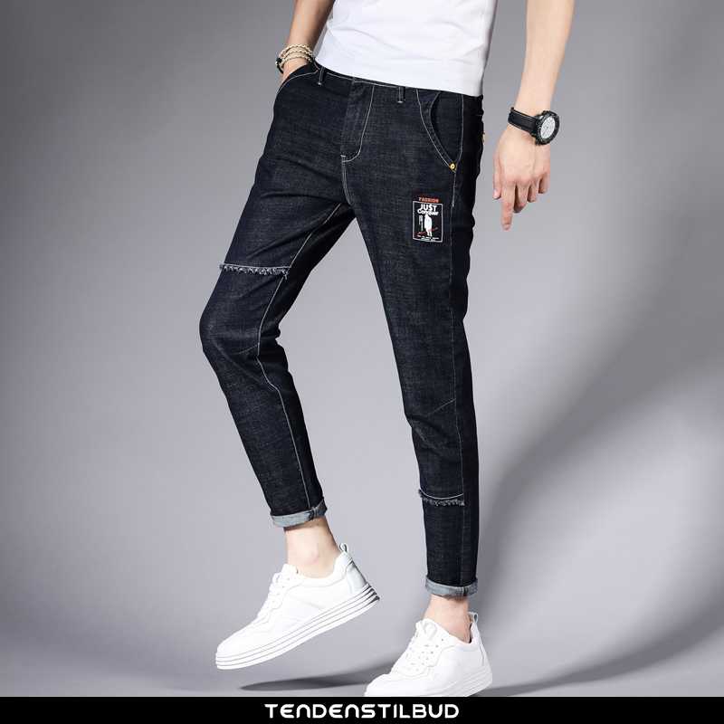 Jeans Herre Trend Ny Sort