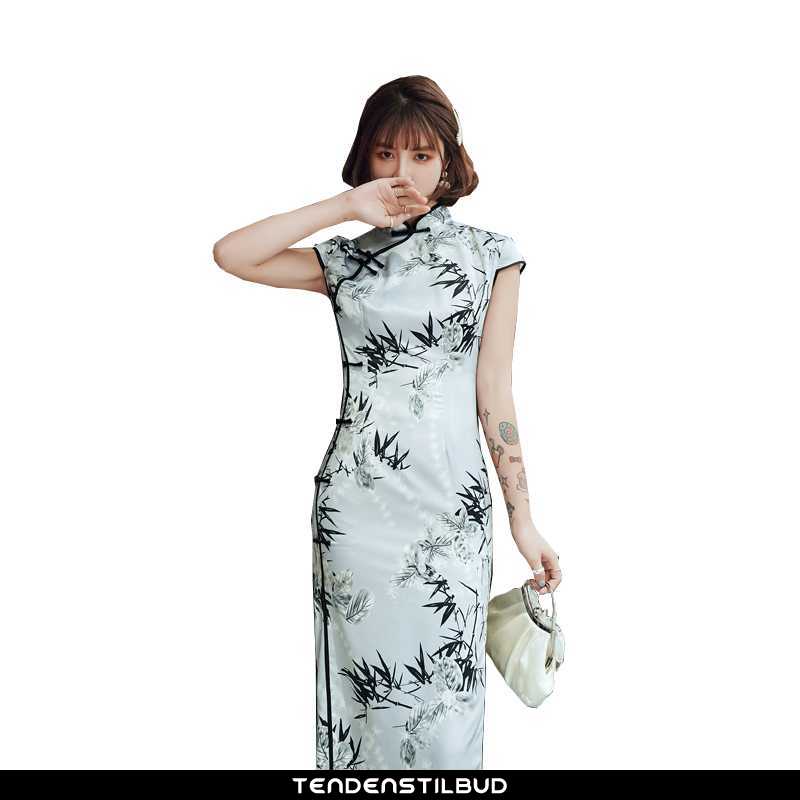 Kjoler Dame Cheongsam Silke Elegante