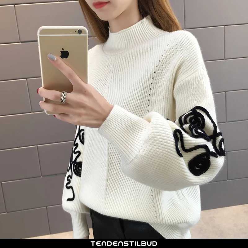 Sweatere Dame Sweater Løse Alt Matcher